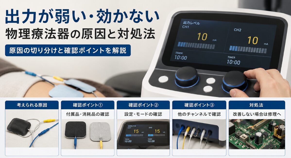 物理療法器の修理-出力不安定